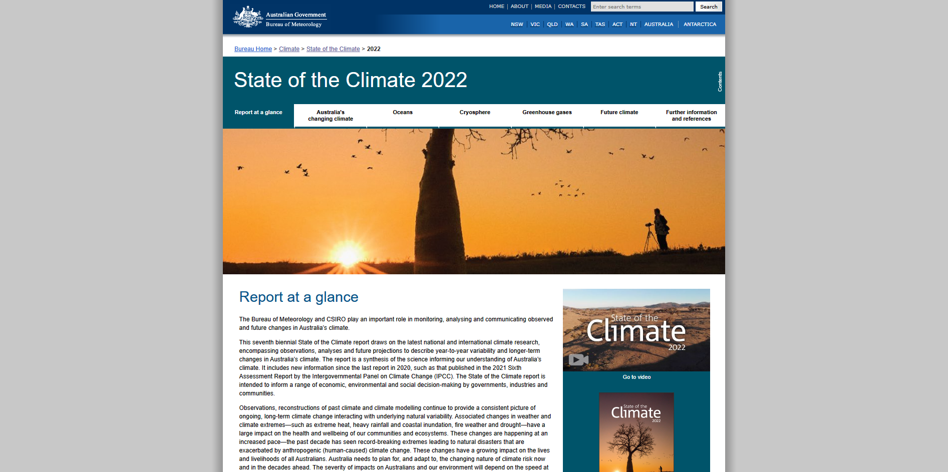 Bureau of Meteorology State of the Climate