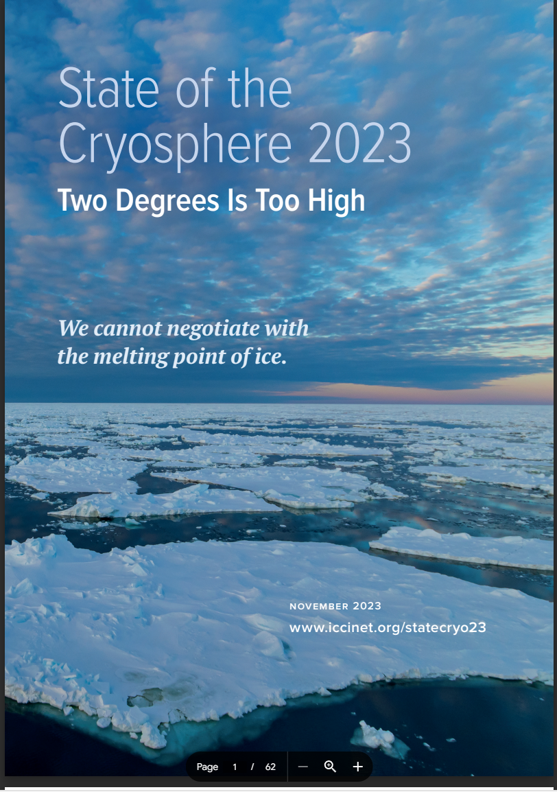 STATE OF THE CRYOSPHERE REPORT