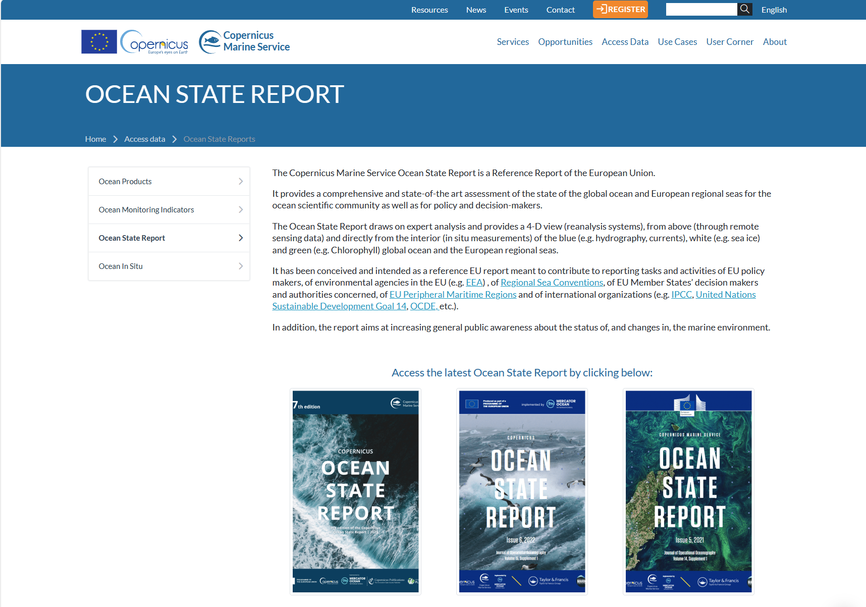 Copernicus Marine Service Ocean State Report